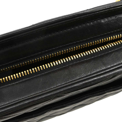 Chanel Black Lambskin Chain Tote Shoulder Bag