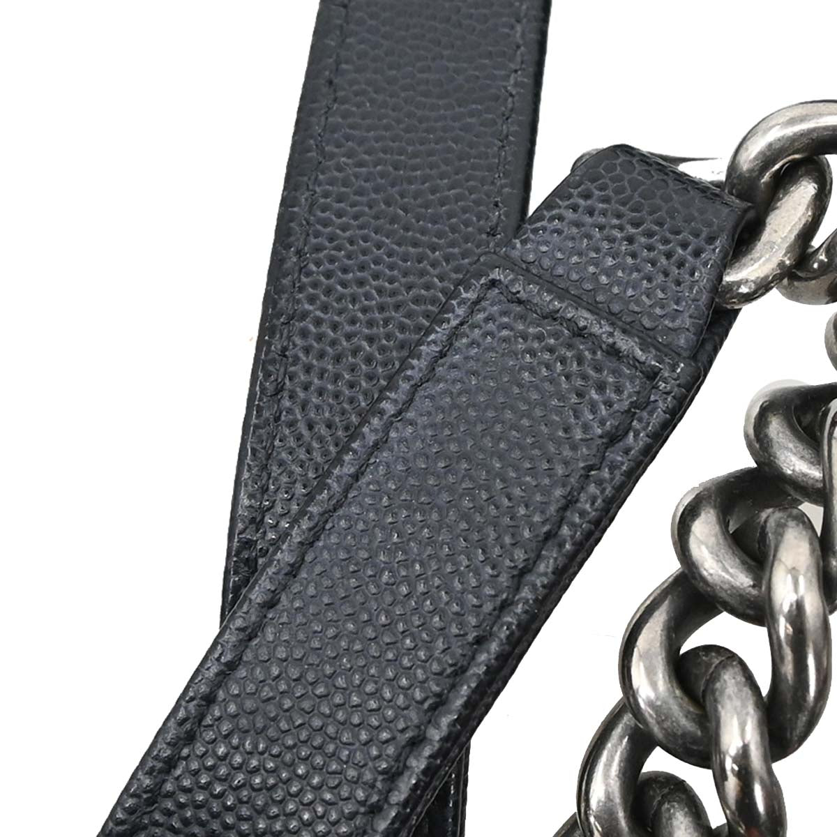 Boy Chanel Black Caviar Skin Small Chain Shoulder Bag