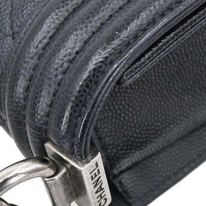 Boy Chanel Black Caviar Skin Small Chain Shoulder Bag