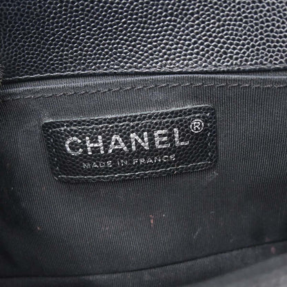 Boy Chanel Black Caviar Skin Small Chain Shoulder Bag