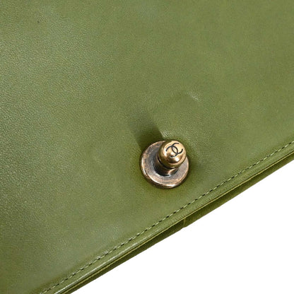 Boy Chanel Green Velvet Tweed Medium Shoulder Bag