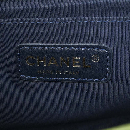 Boy Chanel Green Velvet Tweed Medium Shoulder Bag