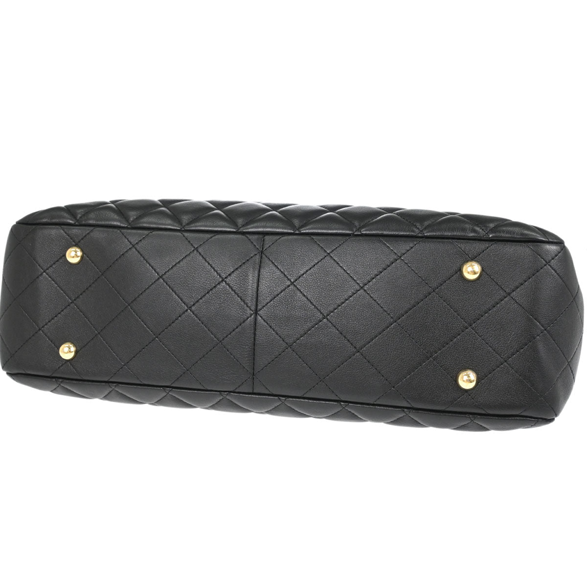 Chanel Black Lambskin Chain Tote Handbag