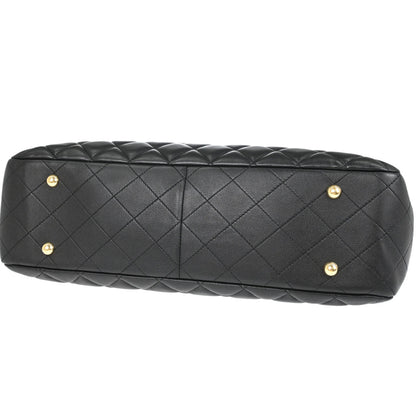 Chanel Black Lambskin Chain Tote Handbag
