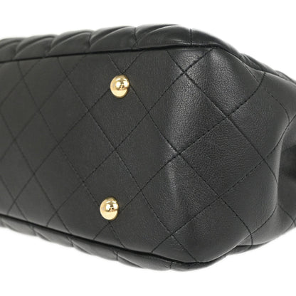 Chanel Black Lambskin Chain Tote Handbag