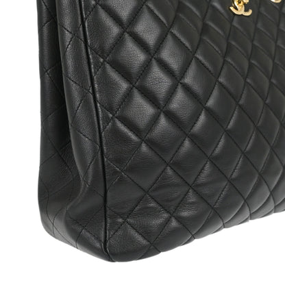 Chanel Black Lambskin Chain Tote Handbag