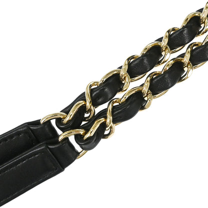 Chanel Black Lambskin Chain Tote Handbag