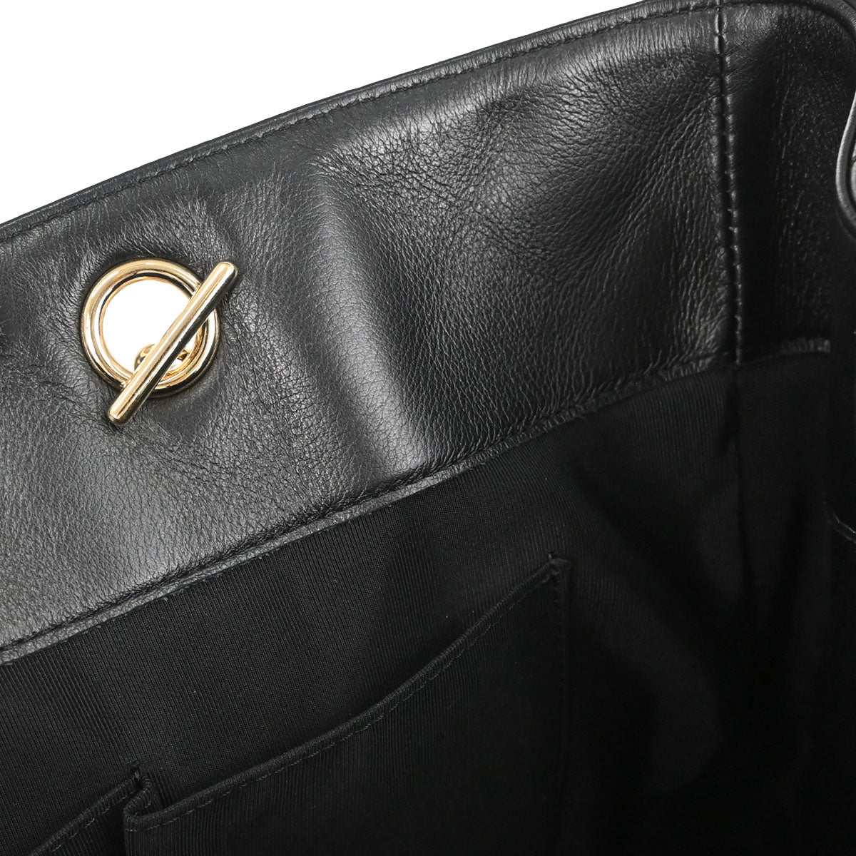 Chanel Black Lambskin Chain Tote Handbag