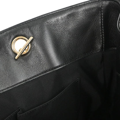 Chanel Black Lambskin Chain Tote Handbag