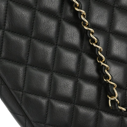 Chanel Black Lambskin Chain Tote Handbag