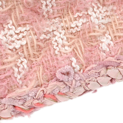 Chanel Pink Tweed Check Mademoiselle Lock Shoulder Bag