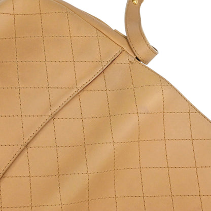 Chanel Beige Calfskin Saddle Double Flap Messenger Shoulder Bag