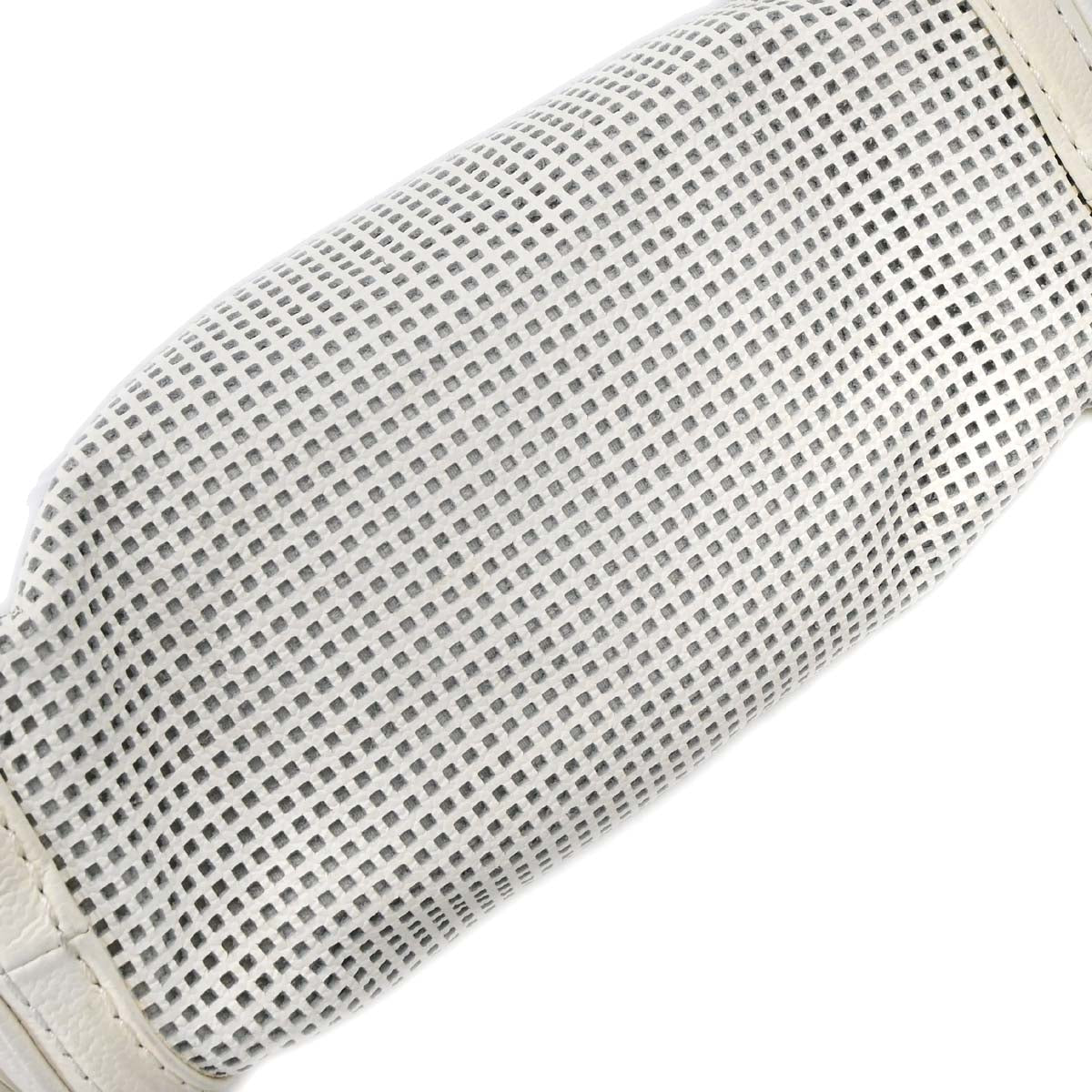 Chanel White Perforated Caviar Skin Pulley Shoulder Bag