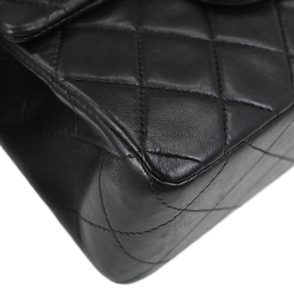 Chanel Black Lambskin Mini Classic Square Flap Shoulder Bag 17