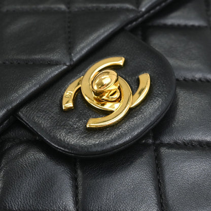 Chanel Black Lambskin Mini Classic Square Flap Shoulder Bag 17
