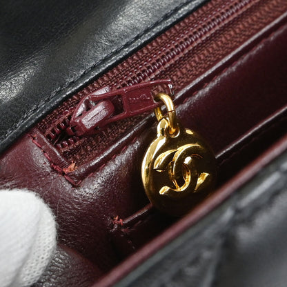 Chanel Black Lambskin Mini Classic Square Flap Shoulder Bag 17