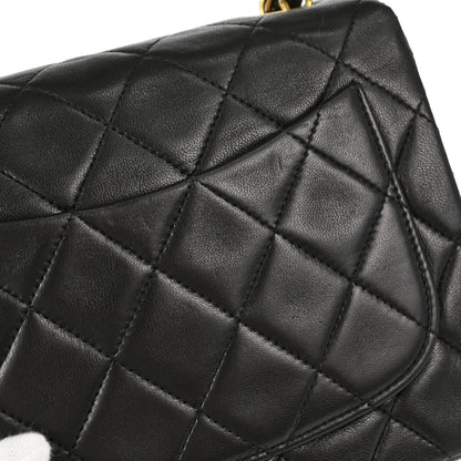 Chanel Black Lambskin Mini Classic Square Flap Shoulder Bag 17
