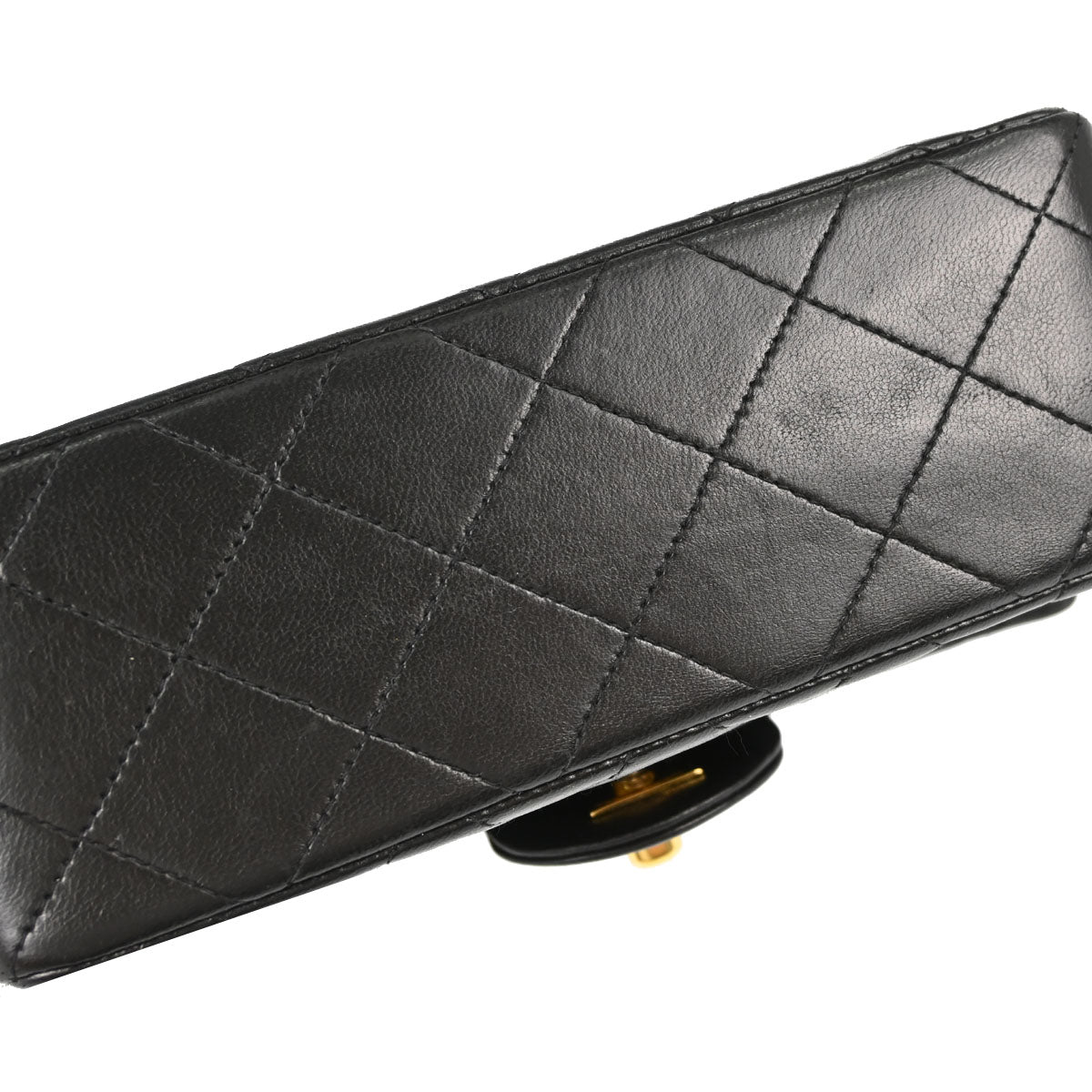 Chanel Black Lambskin Mini Classic Square Flap Shoulder Bag 17