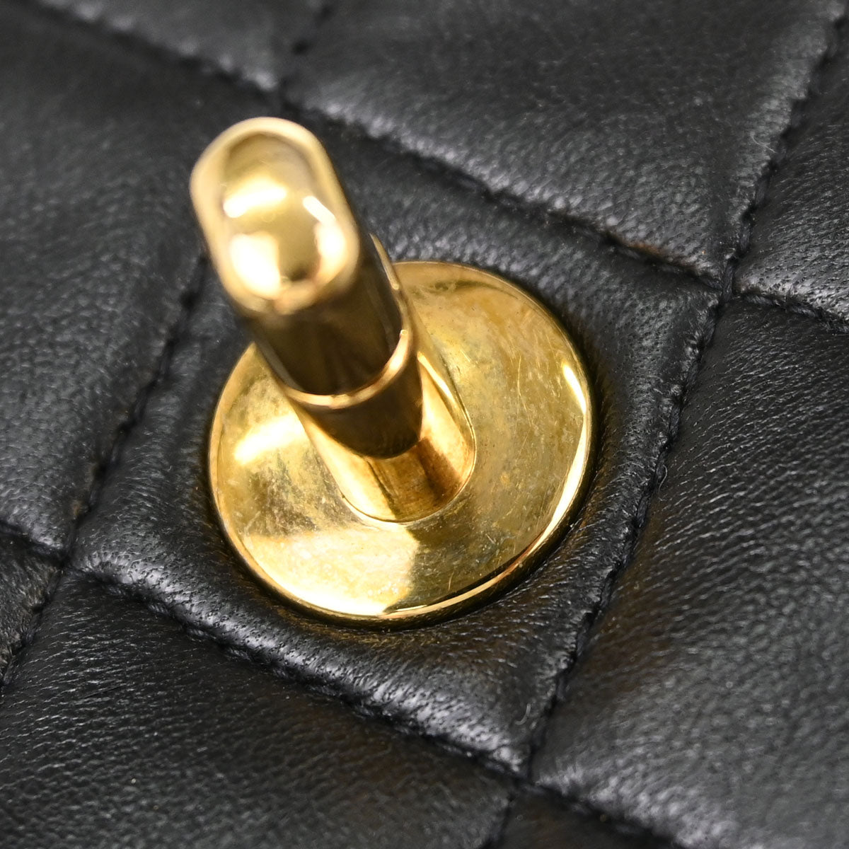 Chanel Black Lambskin Mini Classic Square Flap Shoulder Bag 17