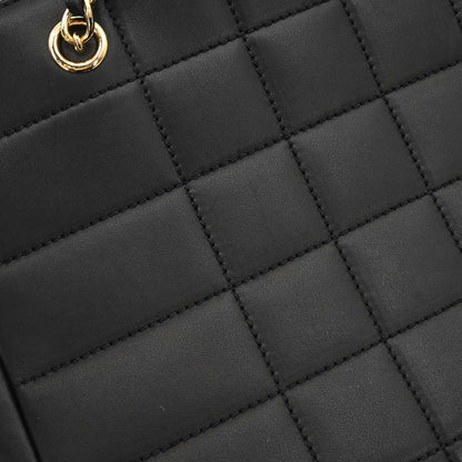 Chanel Black Lambskin Choco Bar Wild Stitch Tote Handbag