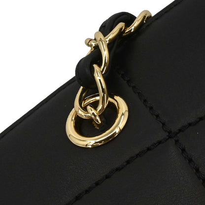 Chanel Black Lambskin Choco Bar Wild Stitch Tote Handbag