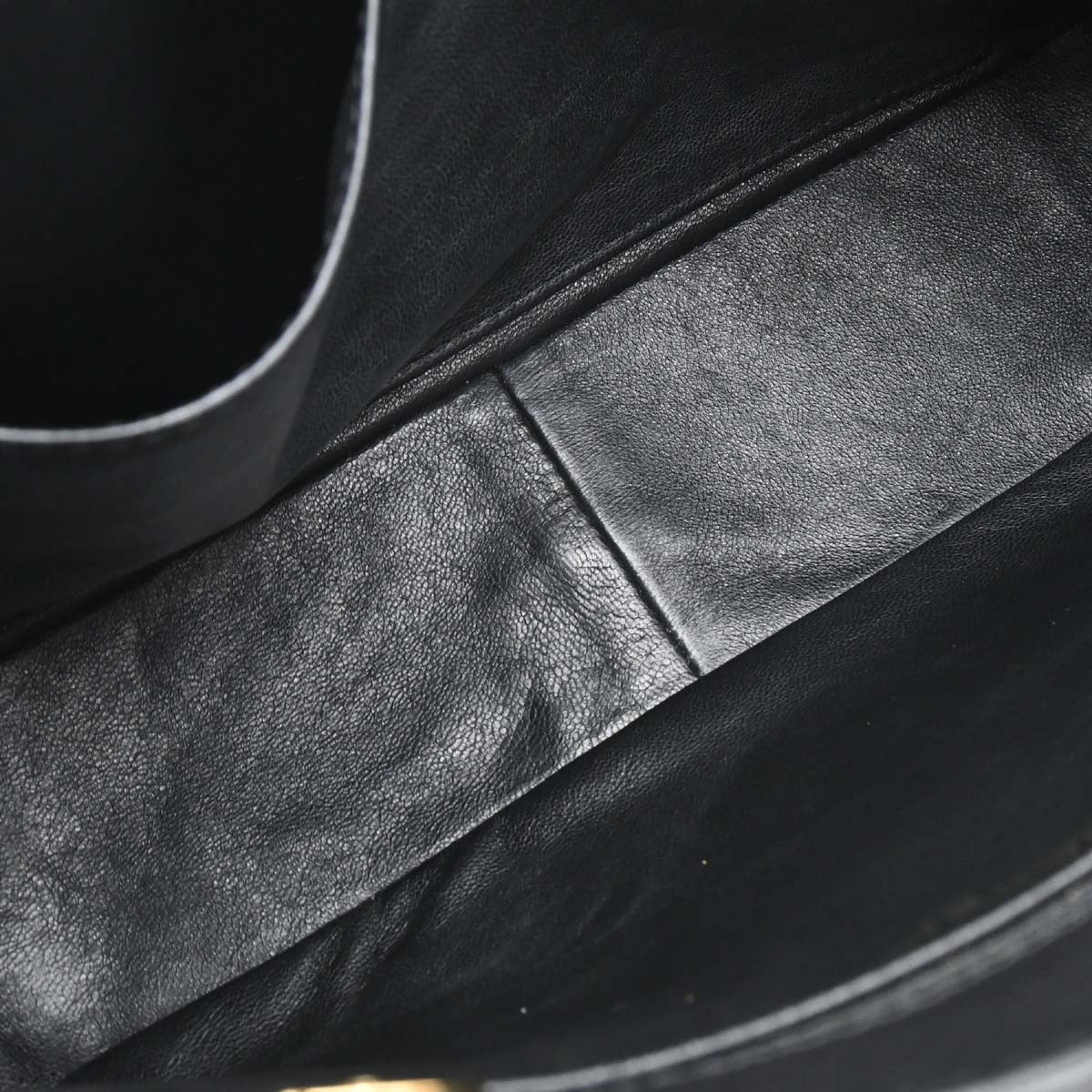 Chanel Black Lambskin Choco Bar Wild Stitch Tote Handbag