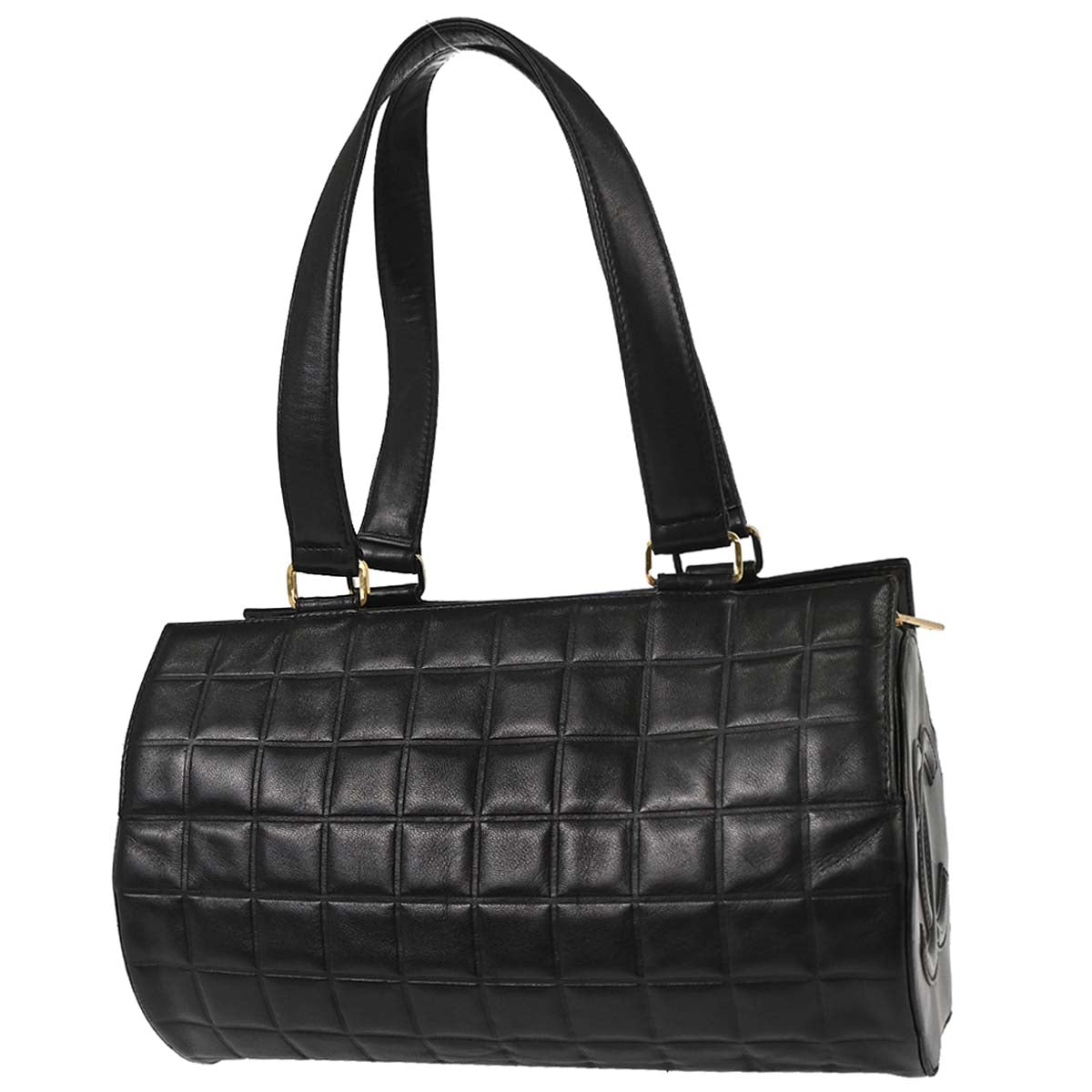 Chanel Black Lambskin Choco Bar Handbag