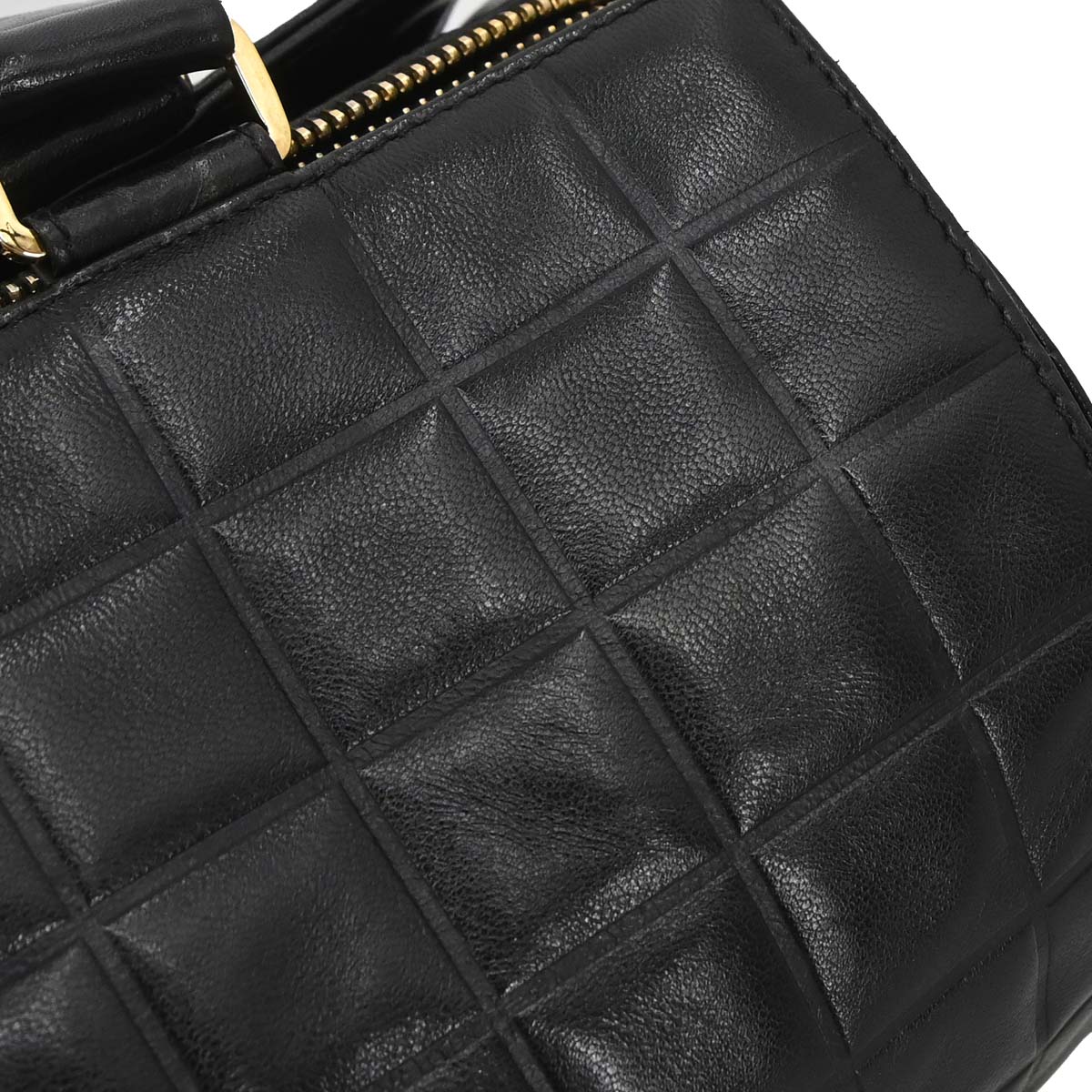 Chanel Black Lambskin Choco Bar Handbag
