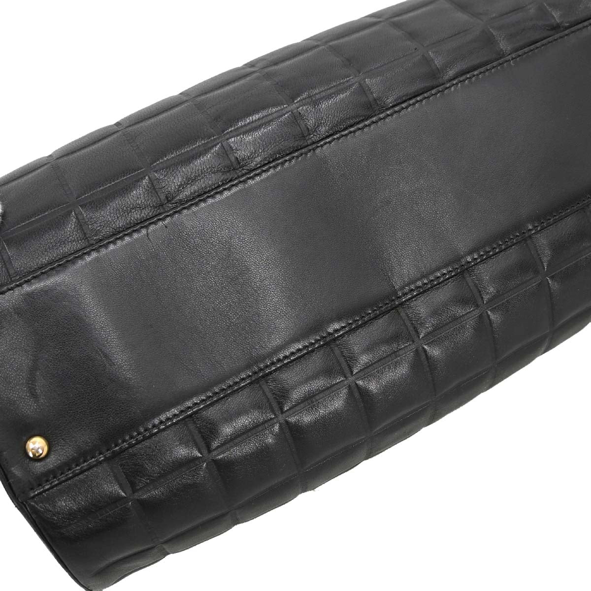 Chanel Black Lambskin Choco Bar Handbag