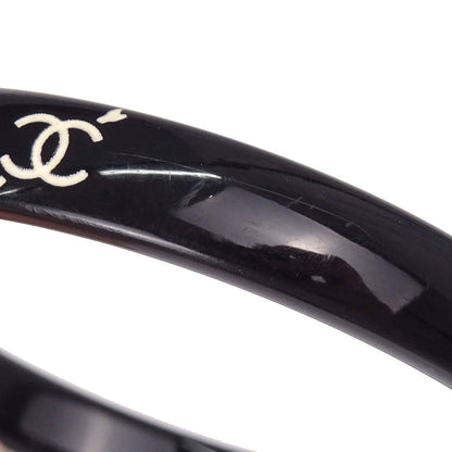 Chanel Black Acrylic Bangle Accessories 10P