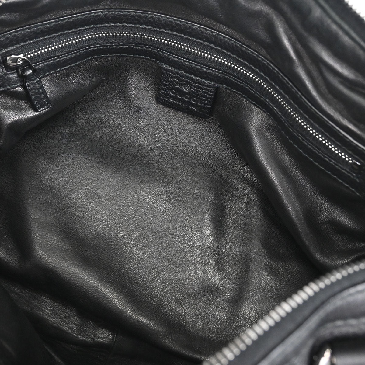 Gucci Black Leather Horsebit Icon Bit Chain 2way Shoulder Handbag