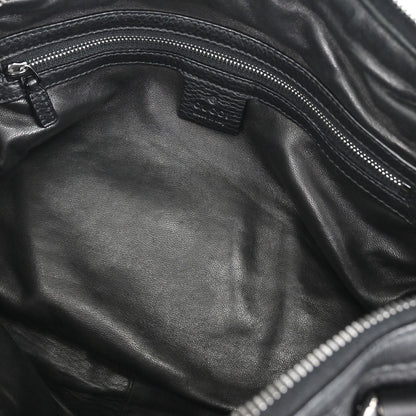Gucci Black Leather Horsebit Icon Bit Chain 2way Shoulder Handbag