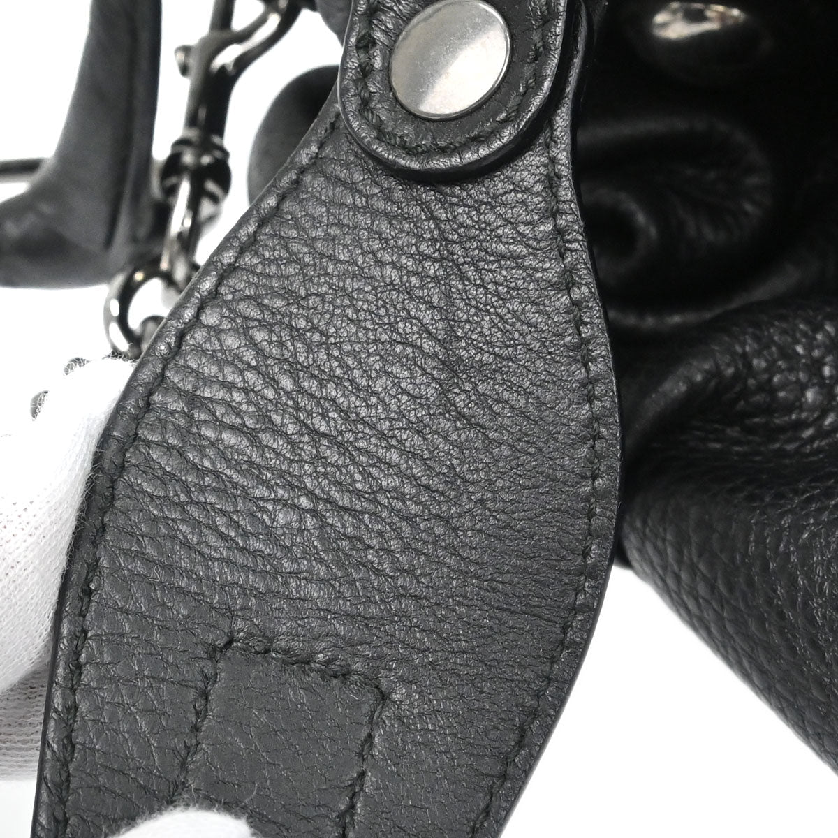 Gucci Black Leather Horsebit Icon Bit Chain 2way Shoulder Handbag