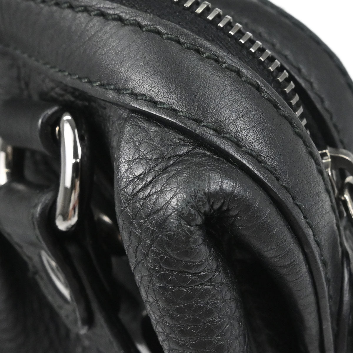 Gucci Black Leather Horsebit Icon Bit Chain 2way Shoulder Handbag