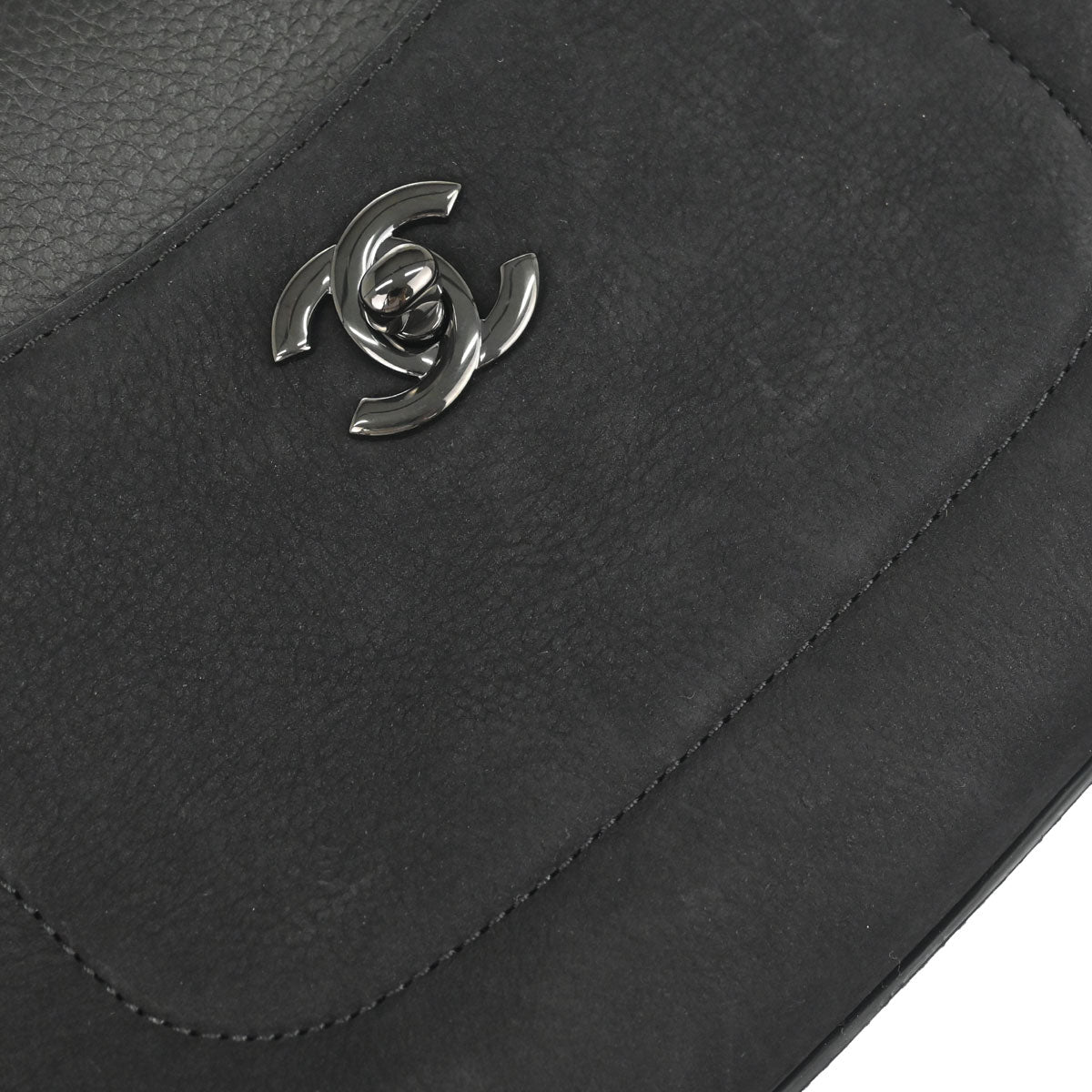 Chanel Black Calfskin Suede Neo Executive Cerf 2way Shoulder Tote Bag