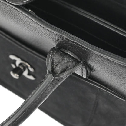 Chanel Black Calfskin Suede Neo Executive Cerf 2way Shoulder Tote Bag