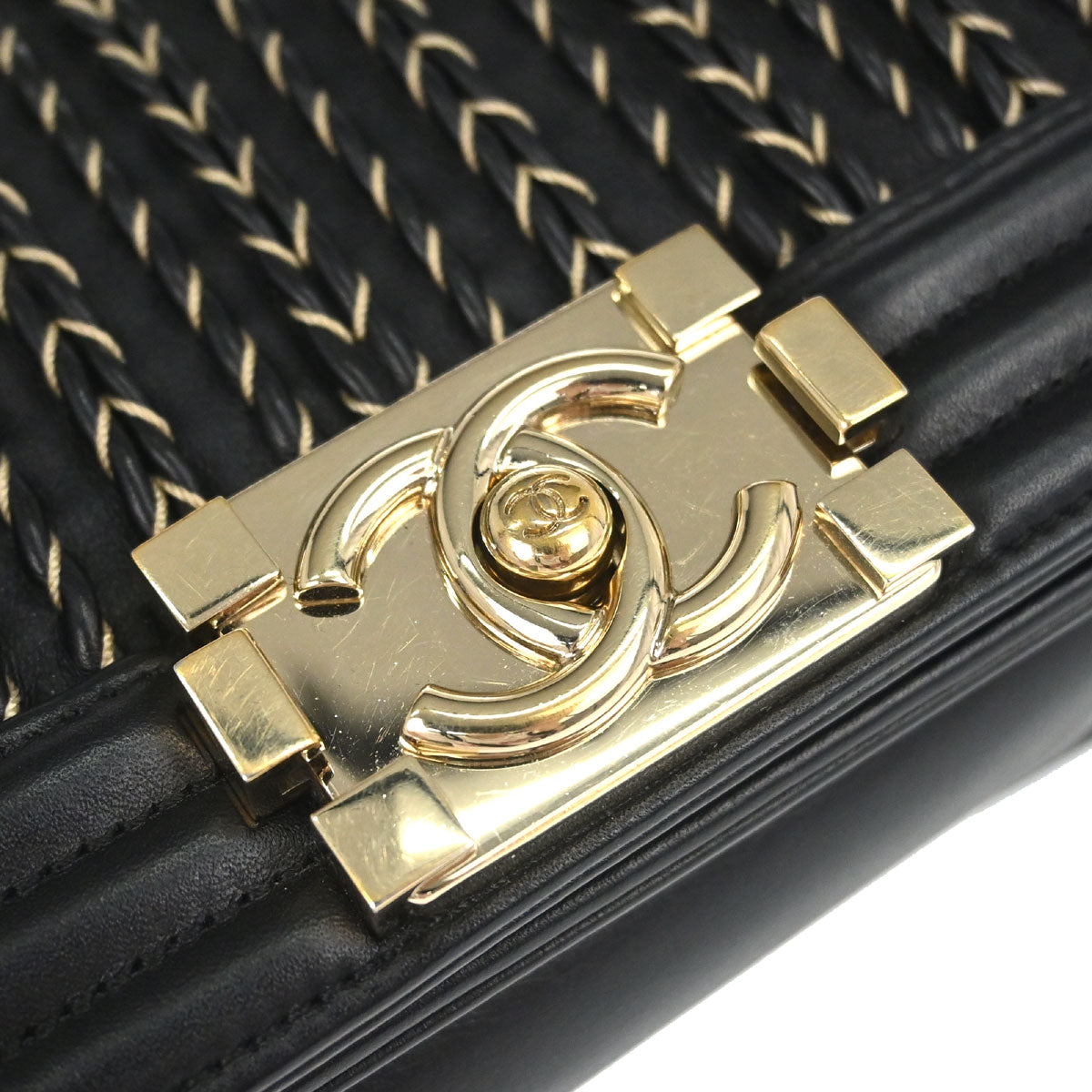 Boy Chanel Black Lambskin Small Chain Shoulder Bag