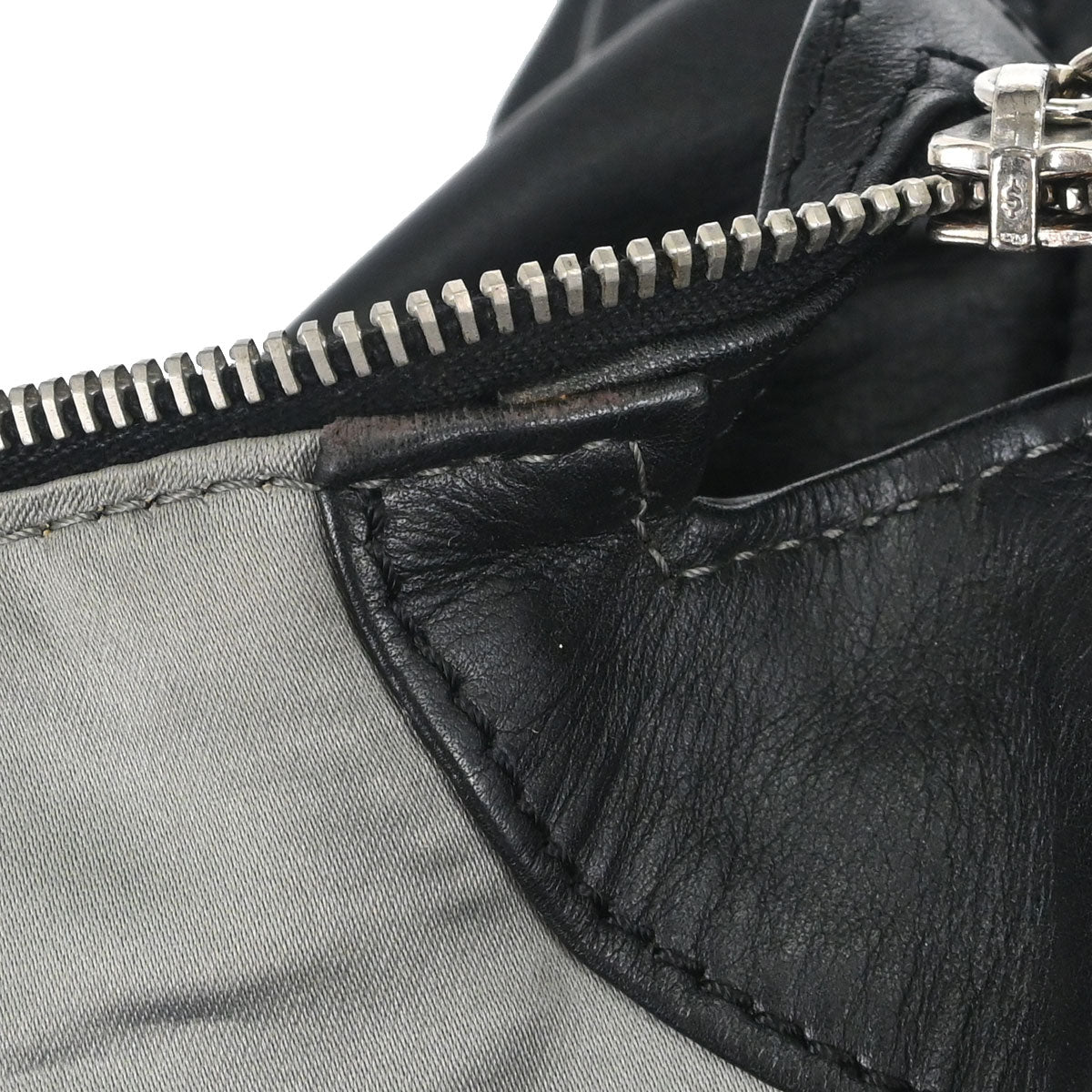 Chanel Black Calfskin Patent Leather Modern Chain Rhodoid Hobo Handbag