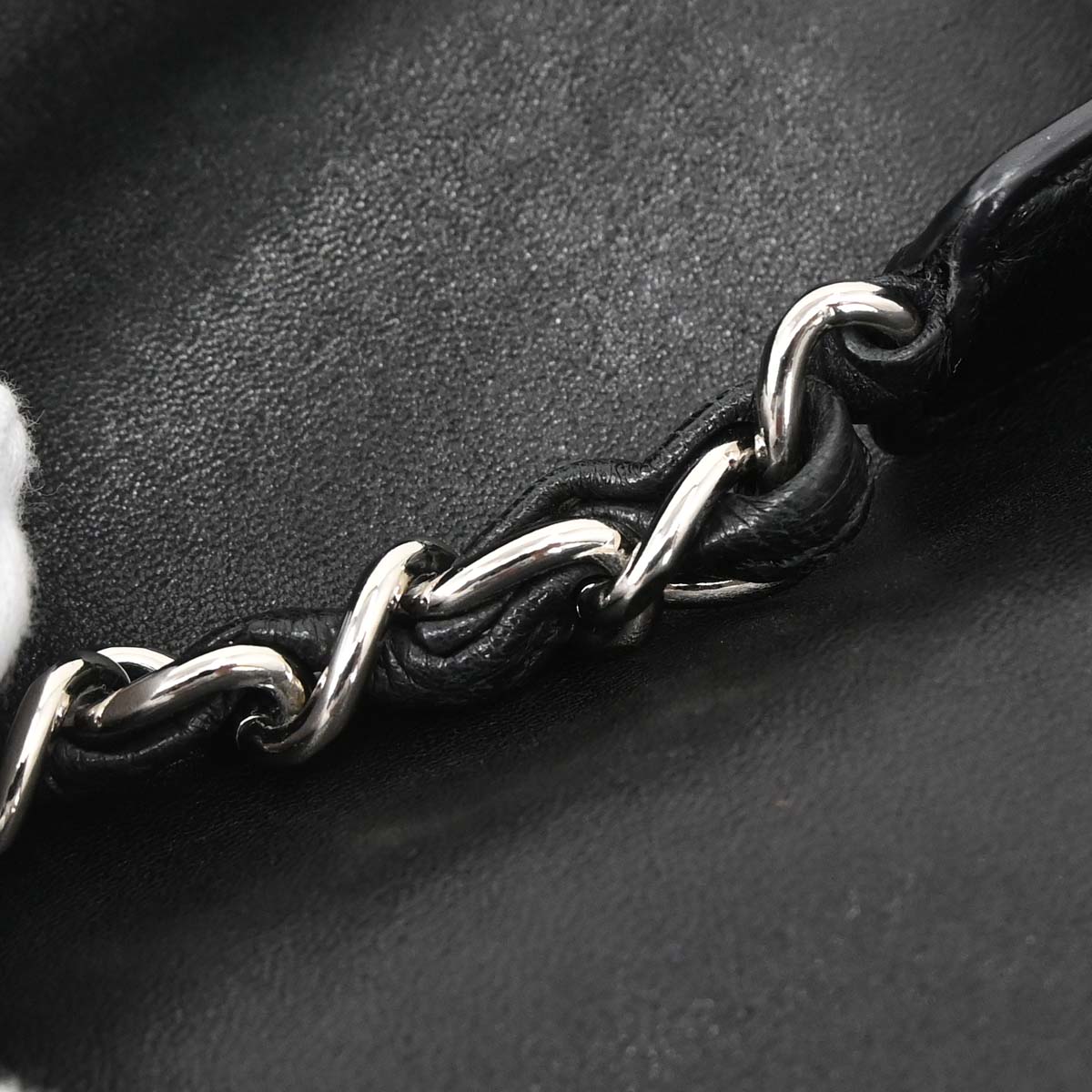 Chanel Black Lambskin Mademoiselle Lock Tote Handbag