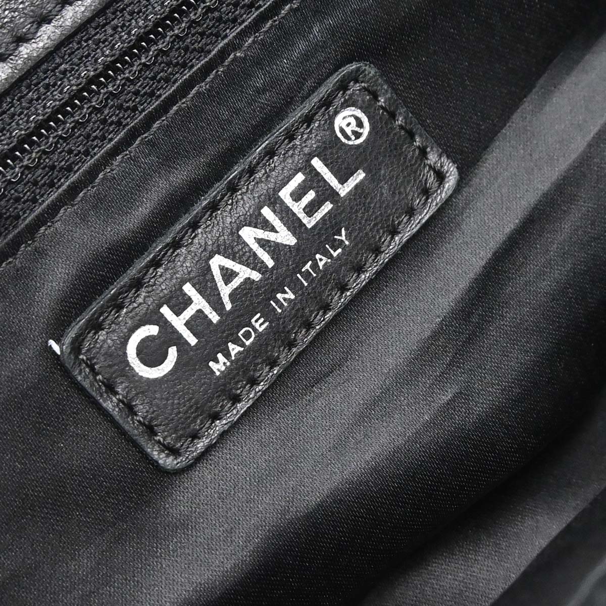 Chanel Black Lambskin Mademoiselle Lock Tote Handbag