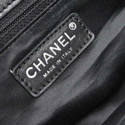 Chanel Black Lambskin Mademoiselle Lock Tote Handbag