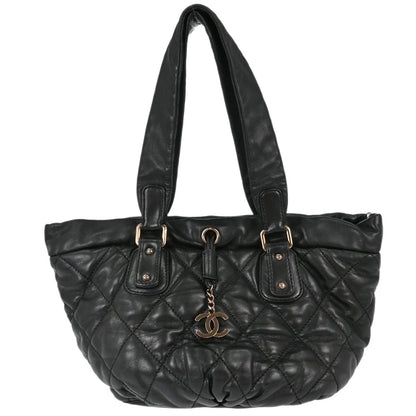 Chanel 2005-2006 Black Lambskin Cloudy Bundle Tote Handbag