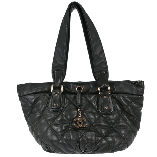 Chanel 2005-2006 Black Lambskin Cloudy Bundle Tote Handbag