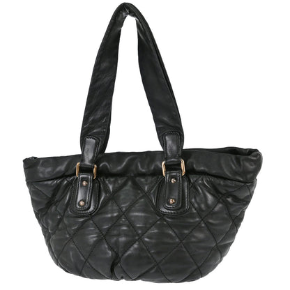 Chanel 2005-2006 Black Lambskin Cloudy Bundle Tote Handbag