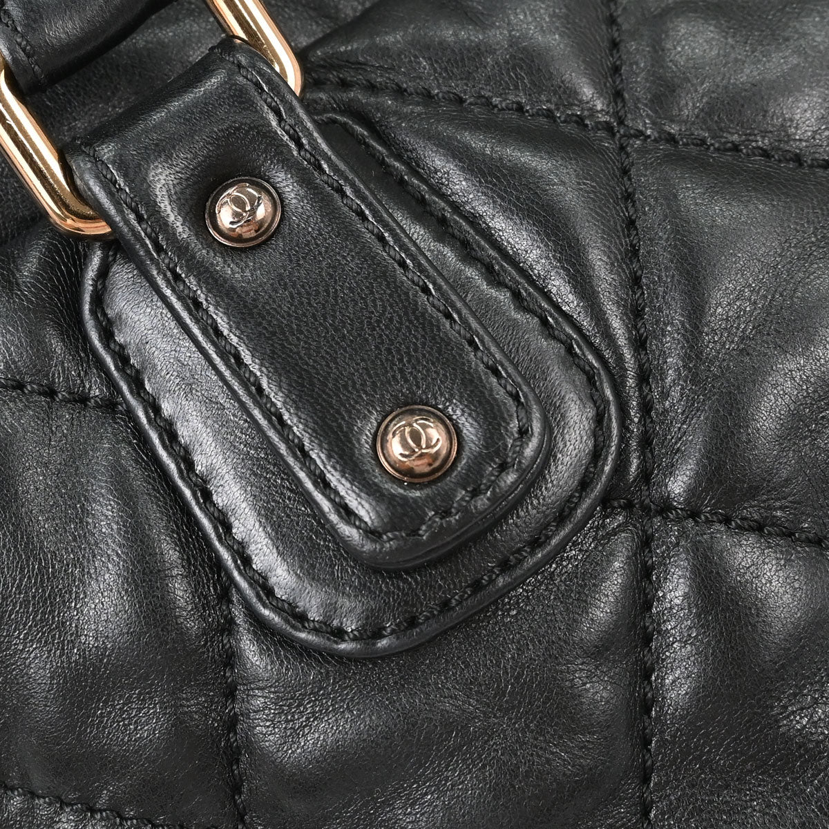 Chanel 2005-2006 Black Lambskin Cloudy Bundle Tote Handbag