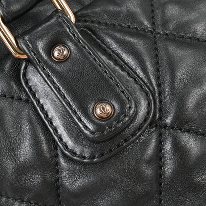 Chanel 2005-2006 Black Lambskin Cloudy Bundle Tote Handbag