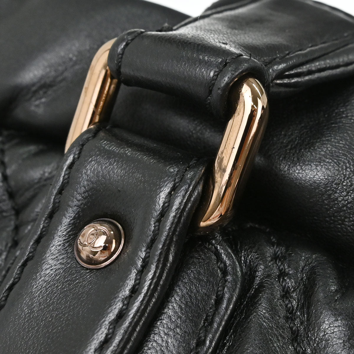Chanel 2005-2006 Black Lambskin Cloudy Bundle Tote Handbag