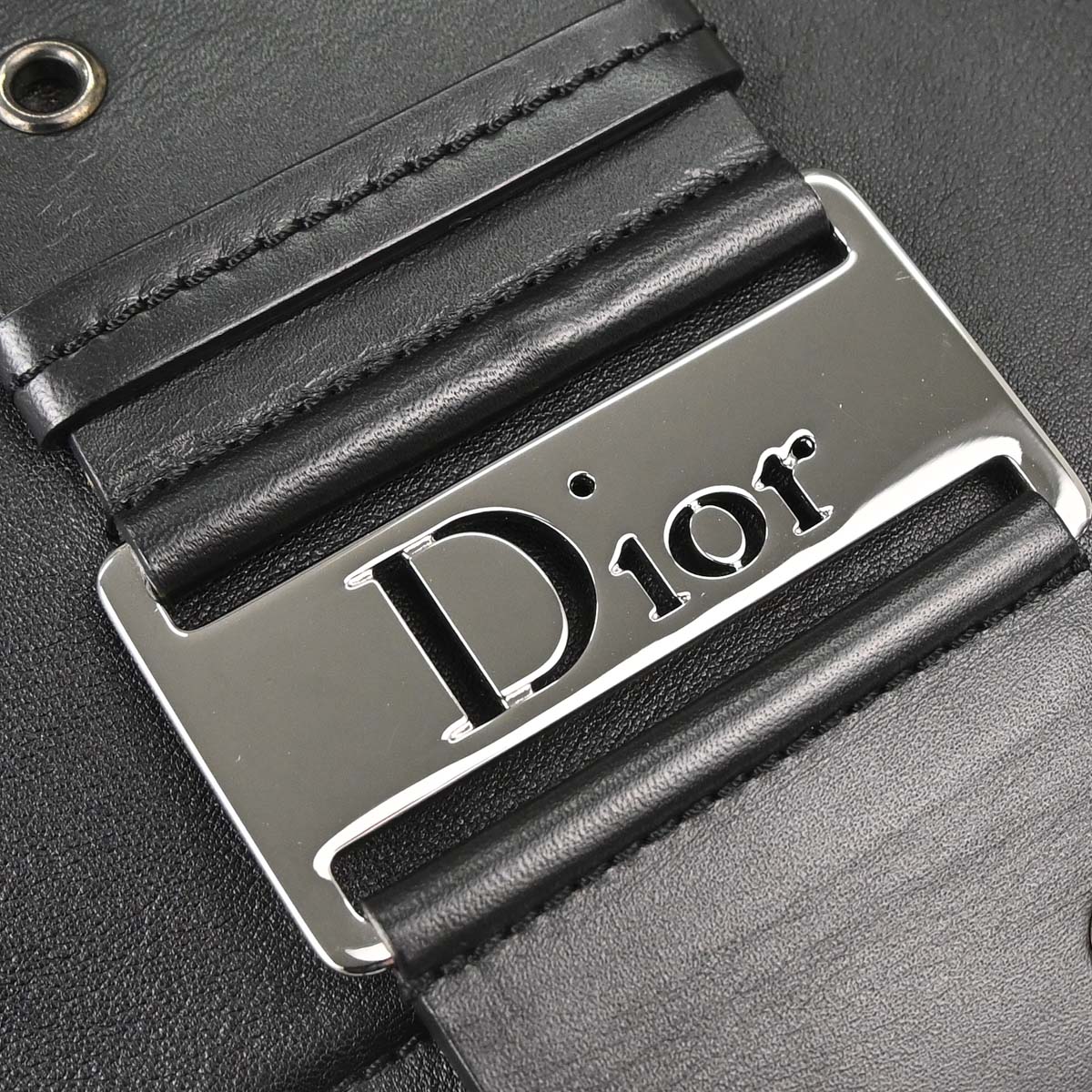 Christian Dior Black Leather Street Chic Shoulder Bag