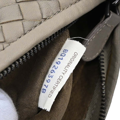 Bottega Veneta Gray Lambskin Intrecciato Hobo Handbag