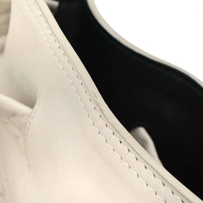 Bottega Veneta Ivory Lambskin Intrecciato Duffle Handbag